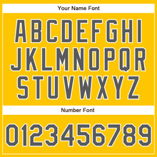 Laden Sie das Bild in den Galerie-Viewer, Custom Yellow Steel Gray-White Authentic Baseball Jersey