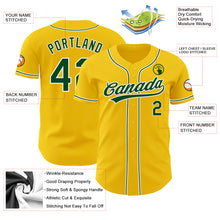 Load image into Gallery viewer, Custom Yellow Green-White Authentic Baseball Jersey
