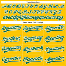 Laden Sie das Bild in den Galerie-Viewer, Custom Yellow Kelly Green-White Authentic Baseball Jersey