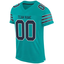 Загрузить изображение в средство просмотра галереи, Custom Aqua Navy-White Mesh Authentic Football Jersey