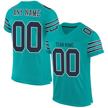 Загрузить изображение в средство просмотра галереи, Custom Aqua Navy-White Mesh Authentic Football Jersey