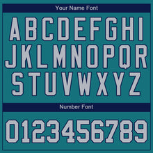 Загрузить изображение в средство просмотра галереи, Custom Teal Gray-Navy Authentic Baseball Jersey