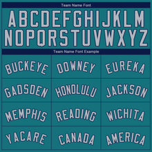 Загрузить изображение в средство просмотра галереи, Custom Teal Gray-Navy Authentic Baseball Jersey