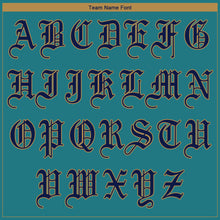 Загрузить изображение в средство просмотра галереи, Custom Teal Navy-Old Gold Authentic Baseball Jersey