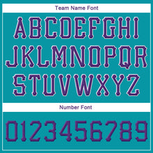 Загрузить изображение в средство просмотра галереи, Custom Aqua Purple-White Stitched Adjustable Snapback Hat