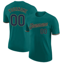 Загрузить изображение в средство просмотра галереи, Custom Aqua Navy-Old Gold Performance T-Shirt