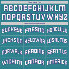 Загрузить изображение в средство просмотра галереи, Custom Aqua Purple-White Authentic Throwback Rib-Knit Baseball Jersey Shirt