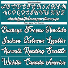 Загрузить изображение в средство просмотра галереи, Custom Teal White-Orange Authentic Baseball Jersey