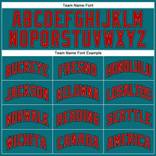 Charger l'image dans la galerie, Custom Teal Red-Black Authentic Baseball Jersey