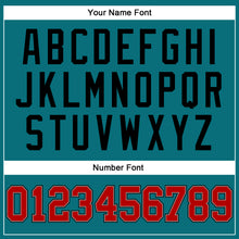 Charger l'image dans la galerie, Custom Teal Red-Black Authentic Baseball Jersey