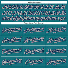 Загрузить изображение в средство просмотра галереи, Custom Teal White Pinstripe Gray-Navy Authentic Baseball Jersey