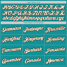 Загрузить изображение в средство просмотра галереи, Custom Teal White-Old Gold Authentic Baseball Jersey