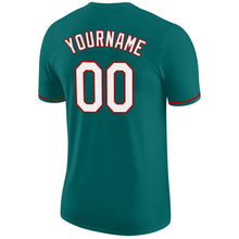 Загрузить изображение в средство просмотра галереи, Custom Aqua White-Red Performance T-Shirt