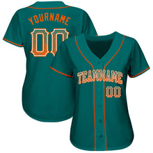 Charger l'image dans la galerie, Custom Teal Orange-White Authentic Drift Fashion Baseball Jersey