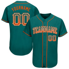 Charger l'image dans la galerie, Custom Teal Orange-White Authentic Drift Fashion Baseball Jersey