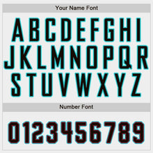 Load image into Gallery viewer, Custom White Black-Aqua Baseball Jersey