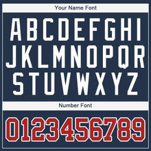 Загрузить изображение в средство просмотра галереи, Custom Navy Red-White Baseball Jersey