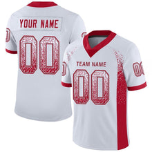 Laden Sie das Bild in den Galerie-Viewer, Custom White Red-Gray Drift Fashion Football Jersey