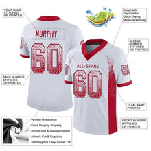 Laden Sie das Bild in den Galerie-Viewer, Custom White Red-Gray Drift Fashion Football Jersey