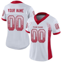 Laden Sie das Bild in den Galerie-Viewer, Custom White Red-Gray Drift Fashion Football Jersey