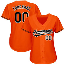Load image into Gallery viewer, Custom Orange Black-White Baseball Jersey
