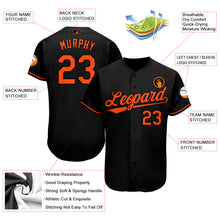 Загрузить изображение в средство просмотра галереи, Custom Black Orange Baseball Jersey