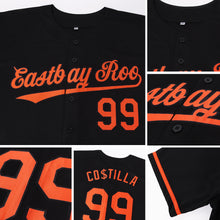 Загрузить изображение в средство просмотра галереи, Custom Black Orange Baseball Jersey