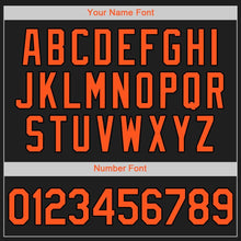 Загрузить изображение в средство просмотра галереи, Custom Black Orange Baseball Jersey