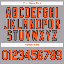 Загрузить изображение в средство просмотра галереи, Custom Gray Orange-Black Baseball Jersey