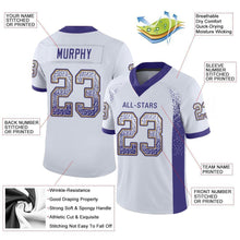 Charger l'image dans la galerie, Custom White Purple-Old Gold Drift Fashion Football Jersey