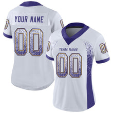 Charger l'image dans la galerie, Custom White Purple-Old Gold Drift Fashion Football Jersey