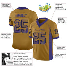 Load image into Gallery viewer, Custom Old Gold Purple-Black Drift Fashion Football Jersey