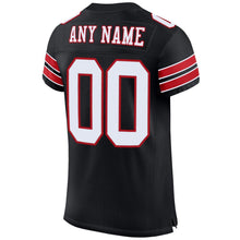 Загрузить изображение в средство просмотра галереи, Custom Black White-Red Mesh Authentic Football Jersey