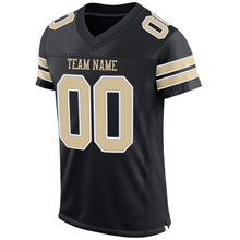 Загрузить изображение в средство просмотра галереи, Custom Black Vegas Gold-White Mesh Authentic Football Jersey