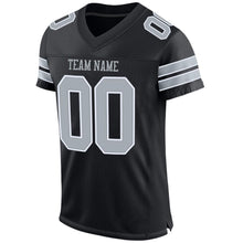 Загрузить изображение в средство просмотра галереи, Custom Black Silver-White Mesh Authentic Football Jersey