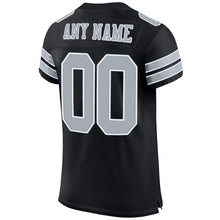 Загрузить изображение в средство просмотра галереи, Custom Black Silver-White Mesh Authentic Football Jersey