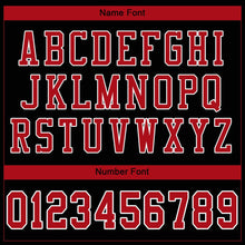 Загрузить изображение в средство просмотра галереи, Custom Black Red-White Mesh Authentic Football Jersey