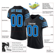 Laden Sie das Bild in den Galerie-Viewer, Custom Black Panther Blue-White Mesh Authentic Football Jersey