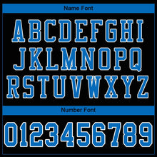 Laden Sie das Bild in den Galerie-Viewer, Custom Black Panther Blue-White Mesh Authentic Football Jersey