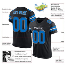 Laden Sie das Bild in den Galerie-Viewer, Custom Black Panther Blue-White Mesh Authentic Football Jersey
