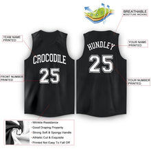 Загрузить изображение в средство просмотра галереи, Custom Black White V-Neck Basketball Jersey