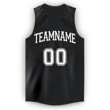 Загрузить изображение в средство просмотра галереи, Custom Black White V-Neck Basketball Jersey