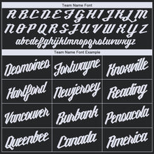 Load image into Gallery viewer, Custom Black White Round Neck Basketball Jersey