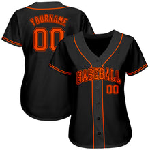 Загрузить изображение в средство просмотра галереи, Custom Black Orange Authentic Baseball Jersey