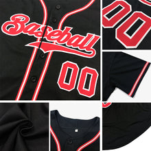 Load image into Gallery viewer, Custom Black Orange Authentic Baseball Jersey