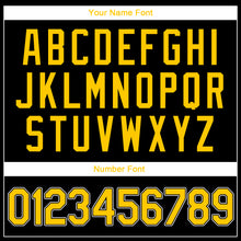 Загрузить изображение в средство просмотра галереи, Custom Black Gold-White Authentic Throwback Rib-Knit Baseball Jersey Shirt