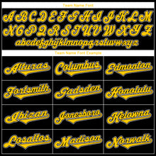 Загрузить изображение в средство просмотра галереи, Custom Black Gold-White Authentic Throwback Rib-Knit Baseball Jersey Shirt