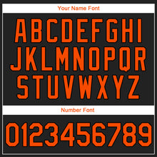 Загрузить изображение в средство просмотра галереи, Custom Black Orange-Black Authentic Throwback Rib-Knit Baseball Jersey Shirt