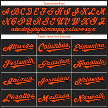 Загрузить изображение в средство просмотра галереи, Custom Black Orange-Black Authentic Throwback Rib-Knit Baseball Jersey Shirt