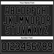 Charger l'image dans la galerie, Custom Black Black-Gray Authentic Throwback Rib-Knit Baseball Jersey Shirt